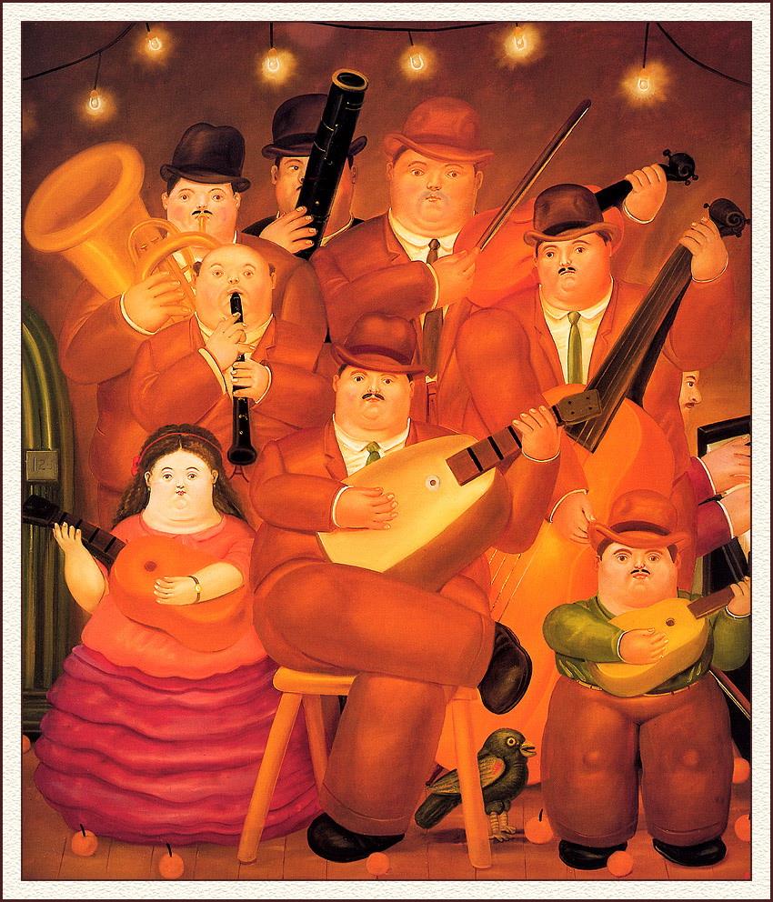 Die Musiker 2 Fernando Botero Ölgemälde